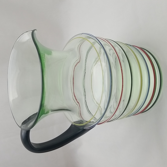 Uranium Depression Banded Water Pitcher - Picture 7 of 16